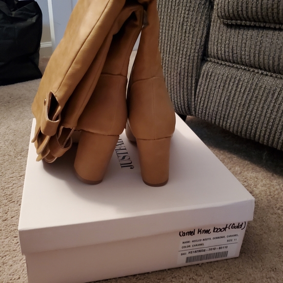 JustFab Heeled Boot Debbonie Caramel - Picture 5 of 6